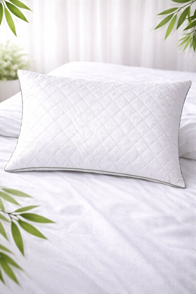 SDF HOME TEXTİLE Kapitoneli Bambu Dolgulu Yastık 1'li 50x70 Cm 1000 Gr