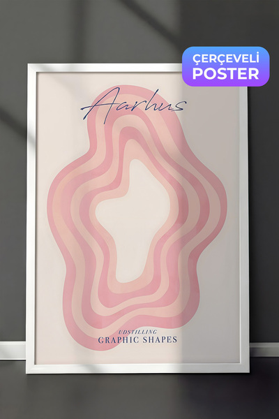 Postifull Beyaz Çerçeveli Tablo, Poster ve Çerçeve Seti, Aarhus Comfort Seris...