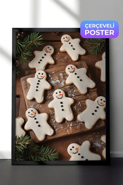 Postifull Slika u crnom okviru, novogodišnji poster, novogodišnja dekoracija,...