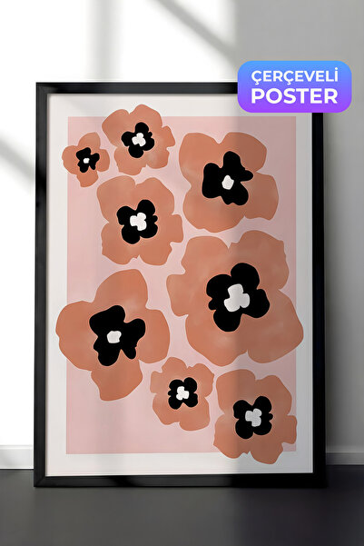 Postifull Slika u crnom okviru, set postera i okvira, serija Red Poppies Comf...