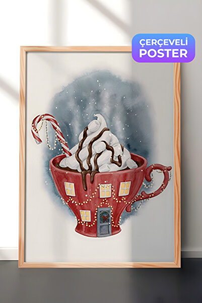 Postifull Slika u drvenom okviru, uokviren novogodišnji poster, novogodišnja ...
