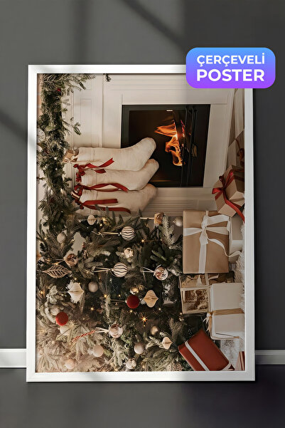 Postifull Slika u belom okviru, novogodišnji poster, novogodišnja dekoracija,...