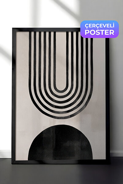 Postifull Berlin Arches No2 Çerçeveli Tablo, Siyah Çerçeve ve Poster, Duvar T...