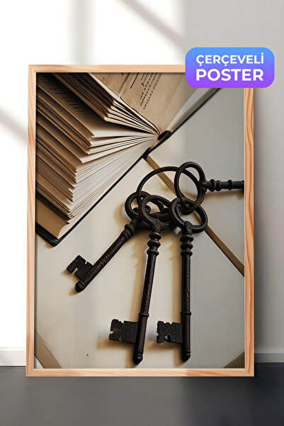 Postifull Slika u ramu "Ključevi", drveni okvir i poster, vertikalna zidna sl...