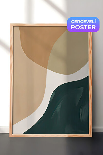 Postifull Apstraktna akvarelna slika u ramu, vertikalna zidna slika serije Co...