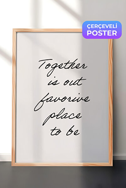 Postifull Slika u drvenom okviru, set postera i okvira, serija Comfort Togeth...