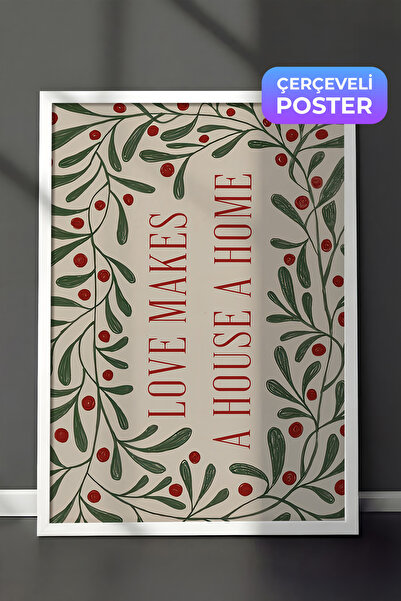 Postifull Çerçevesiz Yılbaşı Posteri, Yılbaşı Dekoru, Comfort Serisi, Love Ma...