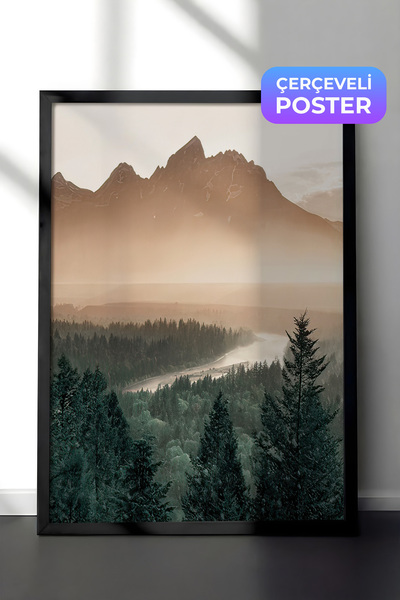 Postifull Pine Tree Valley Рамка для картини, чорна рамка і постер, настінна ...
