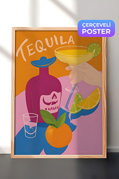 Postifull Slika u drvenom okviru, set postera i okvira, serija Tequila Made M...