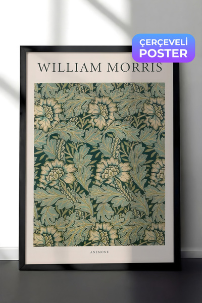 Postifull William Morris - Anemone Çerçeveli Tablo, Dikey Duvar Tablosu Comfo...
