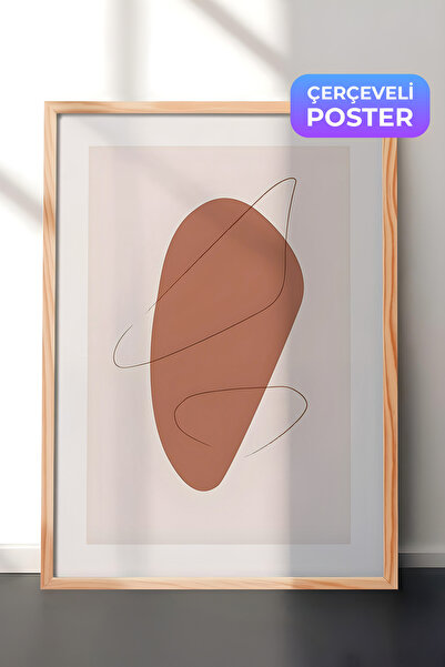 Postifull Slika u drvenom okviru, set postera i okvira, grafički oblici i lin...