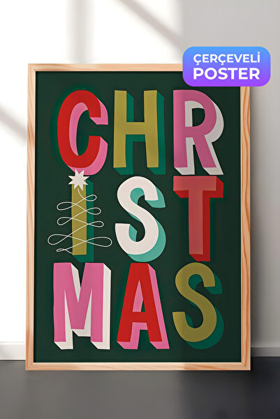 Postifull Slika u drvenom okviru, božićni poster, božićna dekoracija, serija ...