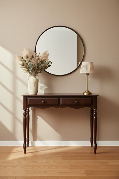 KleinHaus Furniture Alora Ahşap Dreasuar, Masif Ayaklı, Makyaj Masası, Değişt...