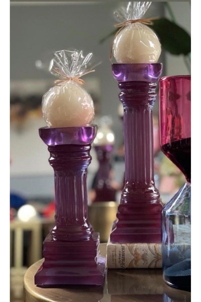 zepce design Mor Reçine Şamdan