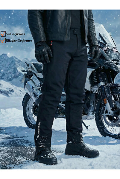 OUTDO Premium Softshell Motorsiklet Pantolonu SİYAH