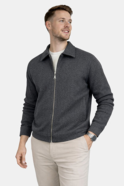 HAVANO Erkek Füme Kısa Kaşe Ceket Regular Fit Kışlık Mont