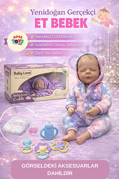 kosetoys Kız Bebek oyuncağı Gerçekci hareketli silikon bebek( Peluş Tulumlu) ...