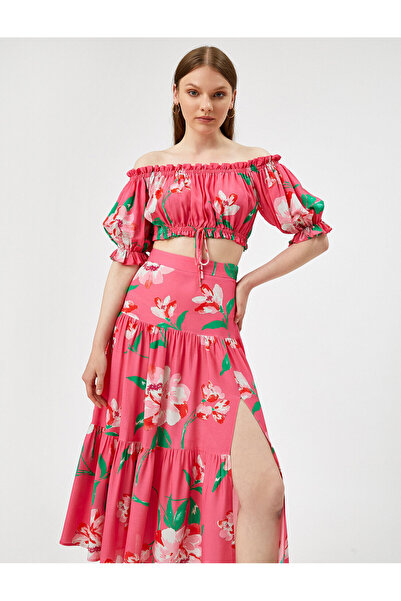 Koton Γυναικεία μπλούζα με ροζ σχέδιο