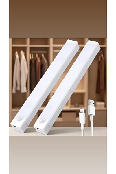 erşahaydınlatma 30 Cm Beyaz Renk Pır Hareket Sensörlü Şarjlı Led Aydınlatma