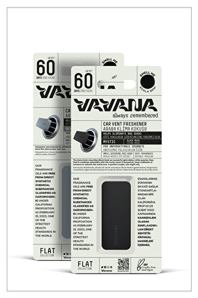 VAVANA Araba Klima Kokusu, Flat Oto Kokusu, 60 Gün Etkili Araç Kokusu 2'li Se...