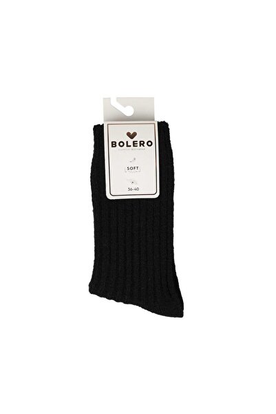 Bolero Μάλλινες μαλακές χειμερινές γυναικείες κάλτσες μαύρες