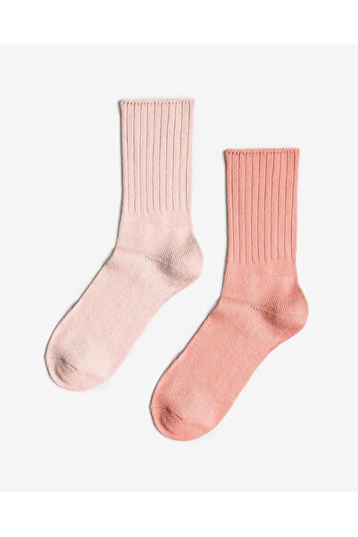 Bolero Kadın Kokulu 2'li Uyku Çorabı Turuncu Şeftali