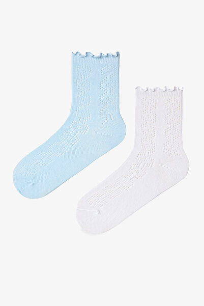 Penti Șosete Blue Frill Twist Colosio, pachet de 2