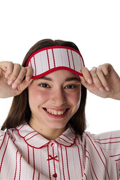 Penti Kırmızı Rosy Stripes Uyku Gözlügü