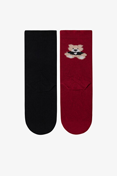 Penti 2 Çift Pamuklu Ayı Desenli Soket Çorap