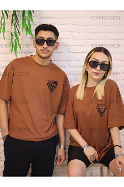 EXPECTED Lover Couple Friend - Καλιφόρνια LA Printed Oversize Unisex T-shirt ...