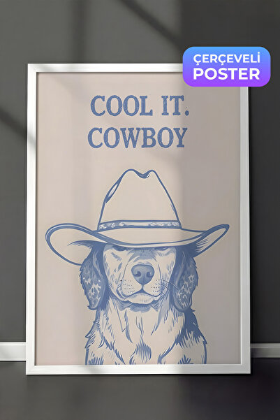 Postifull Slika u belom okviru, Cool it Cowboy, Kuhinjska zidna slika iz seri...
