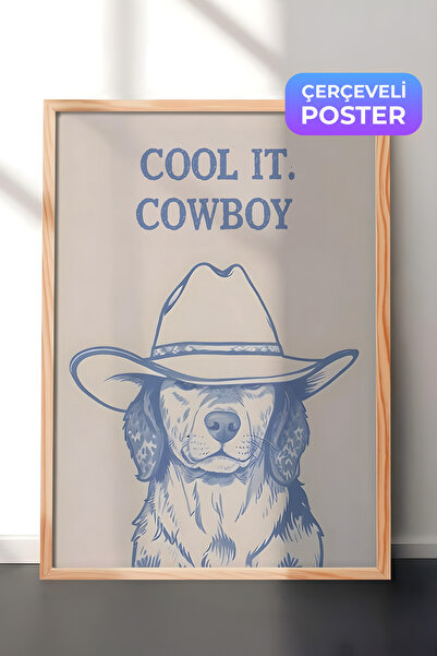 Postifull Slika u drvenom okviru, Cool it Cowboy, Kuhinjska slika iz serije C...