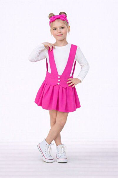 RAPAPA Φούξια μακρυμάνικη μπλούζα και σετ φορέματος 3 τμχ - Κορίτσι 9069