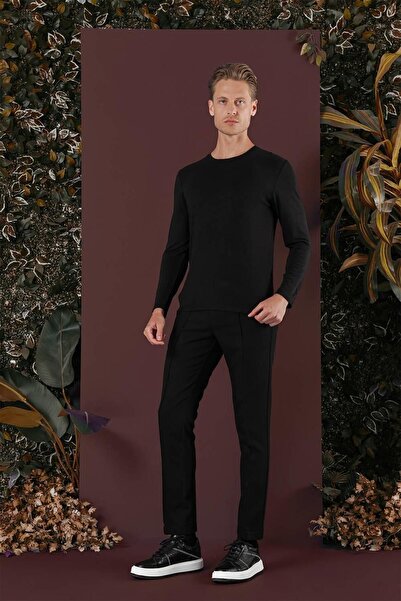 Efor P 1130 Slim Fit Siyah Spor Pantolon