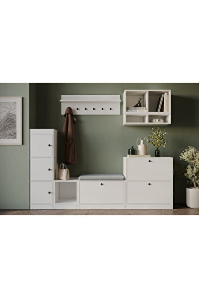 Nettrends Çok Bölmeli ve Kapaklı Çok Fonksiyonlu Ayakkabılık, Antre ve Hol Do...