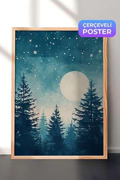 Postifull Slika u drvenom okviru, set postera i okvira, serija za novogodišnj...