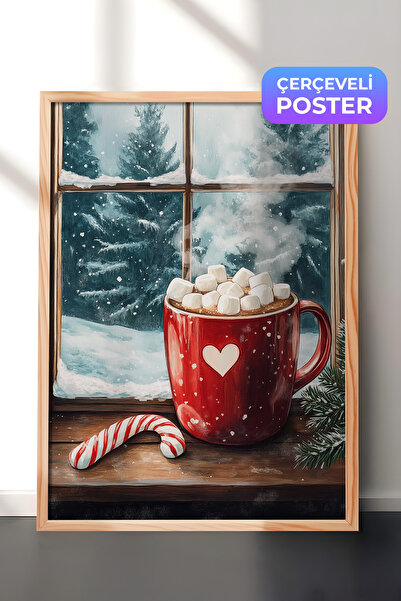 Postifull Slika u drvenom okviru, set postera i okvira, serija za novogodišnj...