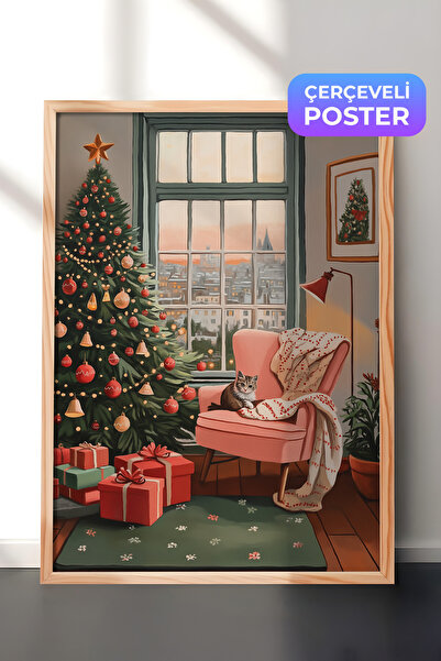 Postifull Slika u drvenom okviru, set postera i okvira, serija za novogodišnj...