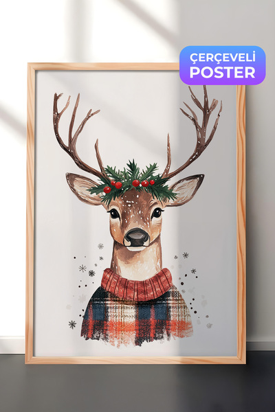 Postifull Slika u drvenom okviru, set postera i okvira, serija za novogodišnj...