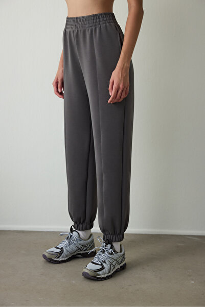 Penti Anthracite High Waist Stitching Detailed Modal Jogger