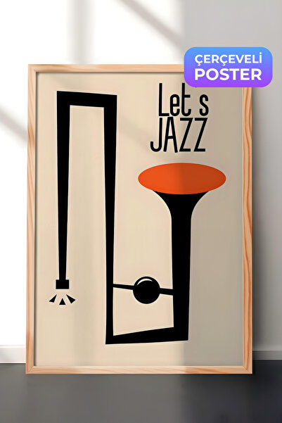 Postifull Slika sa drvenim okvirom, Let's Jazz - 3, Kuhinjska drvena slika iz...