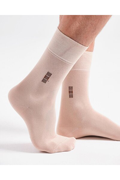 Bolero Erkek Premium Dikişsiz Yazlık Bambu Çorap Bej