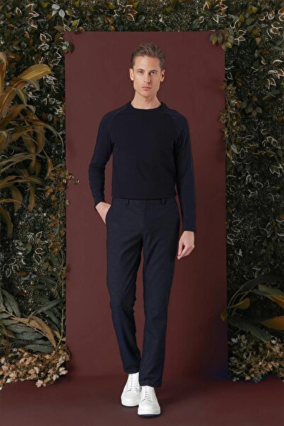 Efor P 1141 Slim Fit Lacivert Klasik Pantolon