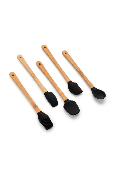 Meturas 5 Piece Silicone Spatula Set - Heat Resistant and Fireproof Non-Stick...