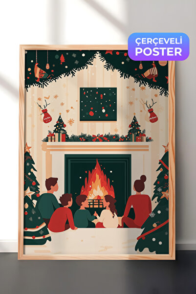 Postifull Slika u drvenom okviru, set postera i okvira, serija za novogodišnj...