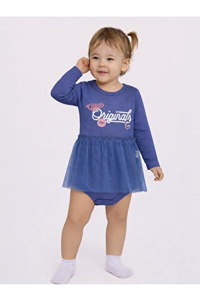 Civil Baby Originals Baskılı 0-3 Yaş Çıtçıtlı Badi - Mavi