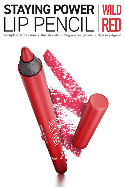 Alix Avien Suya Dayanıklı Uzun Süre Kalıcı Yumuşak Dudak Kalemi - Staying Pow...