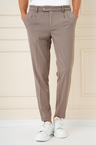 Efor P 1164 Slim Fit Bej Klasik Pantolon