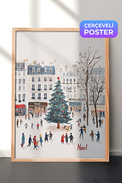 Postifull Slika u drvenom okviru, set postera i okvira, serija za novogodišnj...