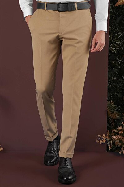 Efor P 1137 Slim Fit Taba Klasik Pantolon